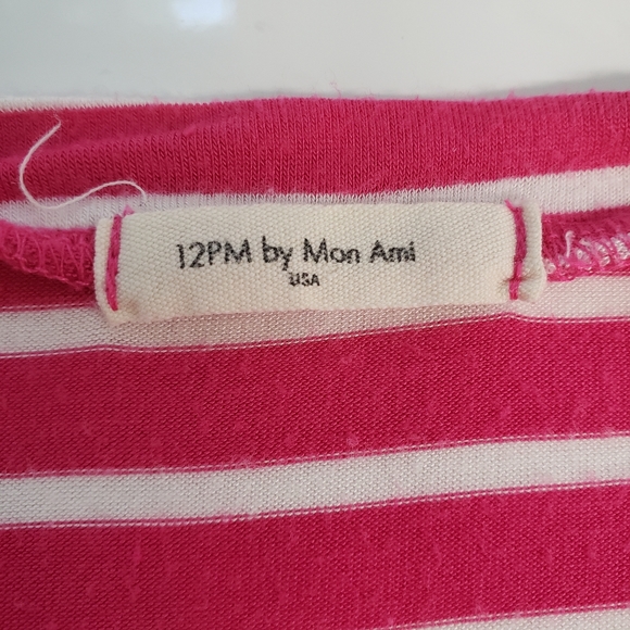 12PM by Mon Ami Tank Top Ruffle Sleeveless Striped - Picture 6 of 7